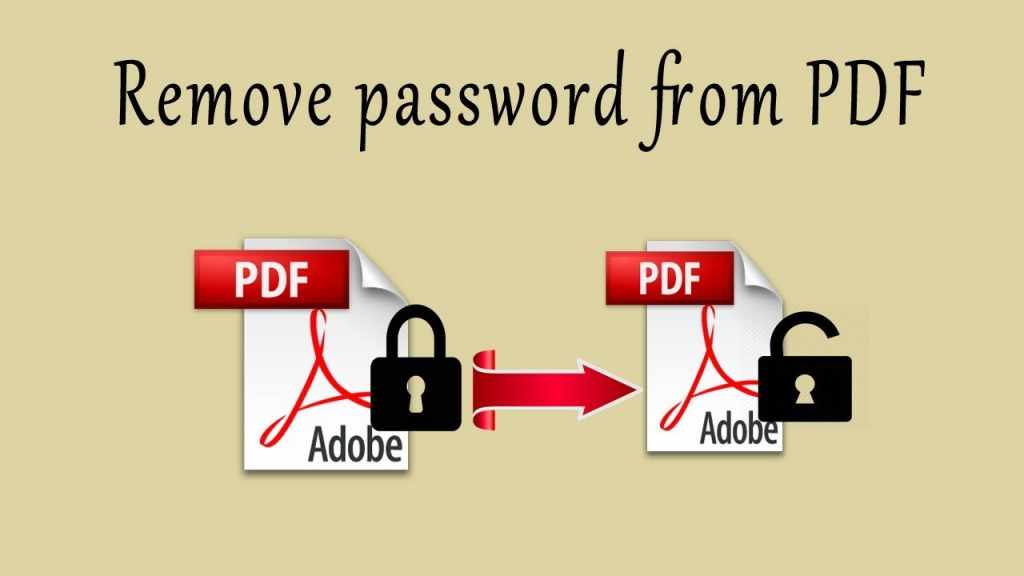 remove password from pdf