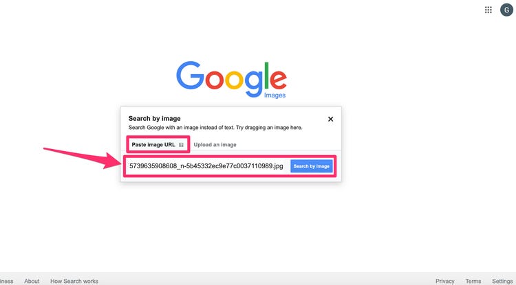 How to find a photo on Google
