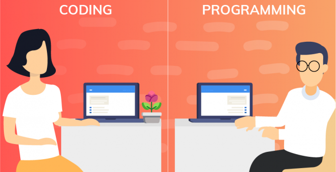 Difference between coding and programming