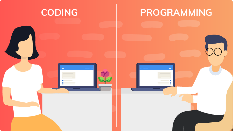 Difference between coding and programming