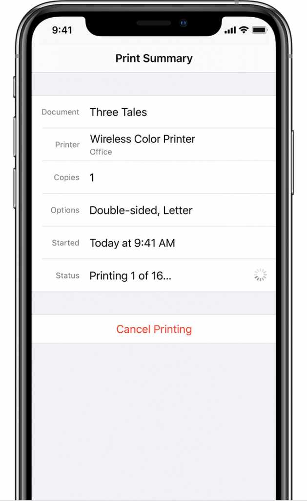 How to print from iphone