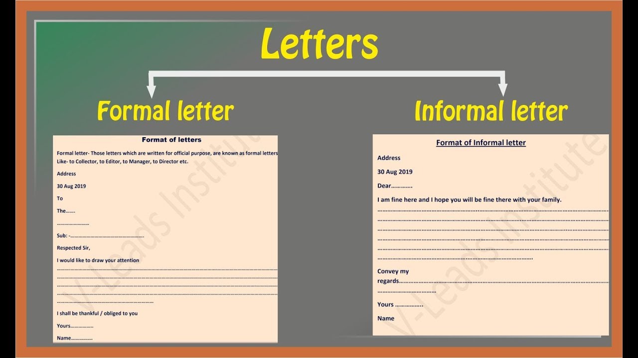 how to write informal application letter