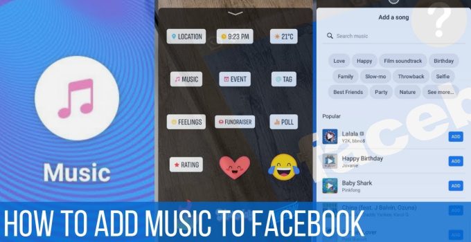 how to add music to facebook story