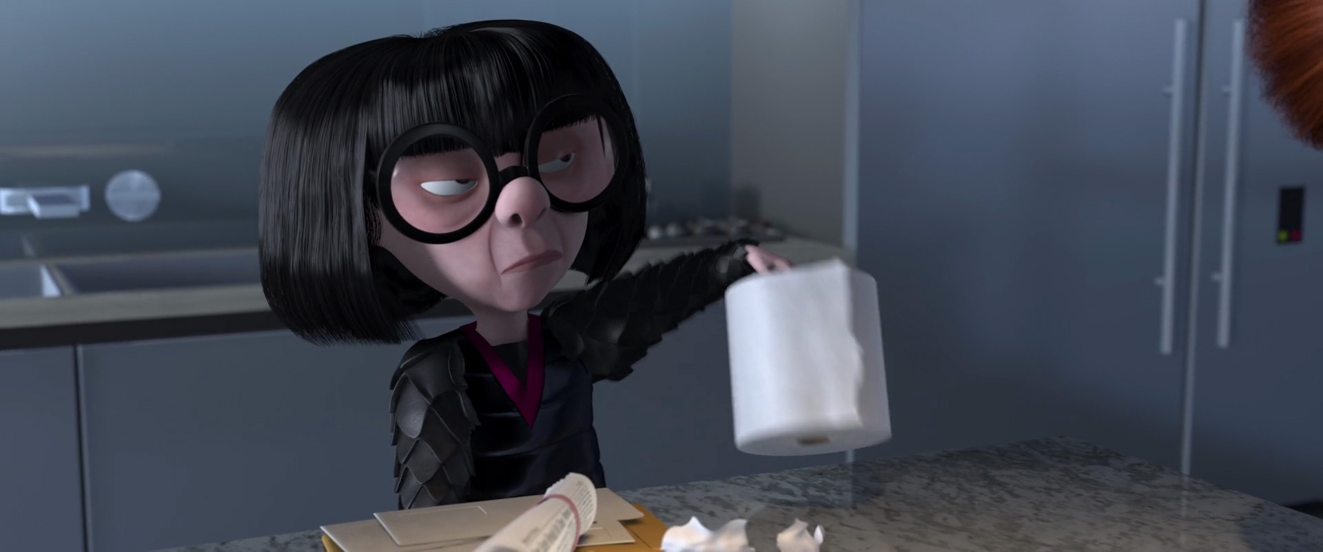 Edna Mode is one of the famous Disney characters with glasses