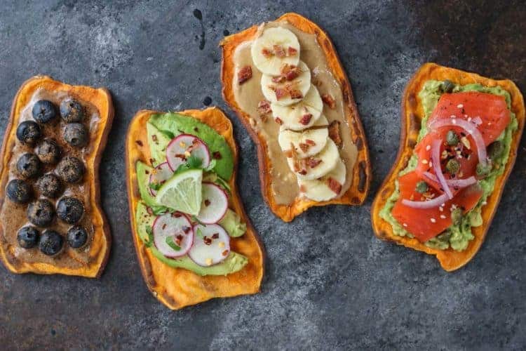 sweet potato toast is counted as one of the best healthy breakfast ideas for kids