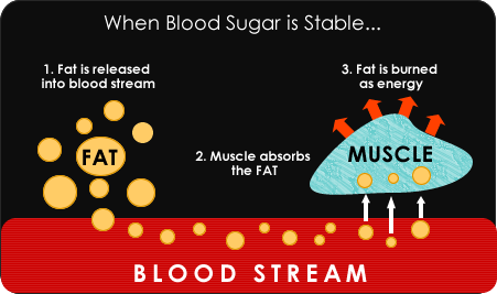 stabilization of blood glucose levels