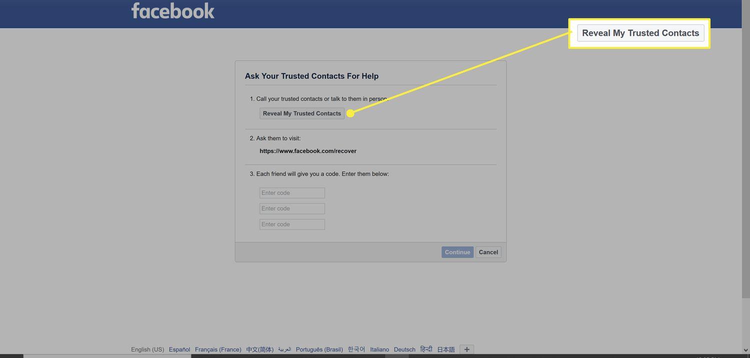 how to recover facebook password without confirmation reset code