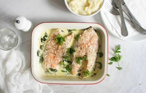 Parmesan Salmon And Spinach Recipe